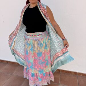 Chaleco marroquí celeste