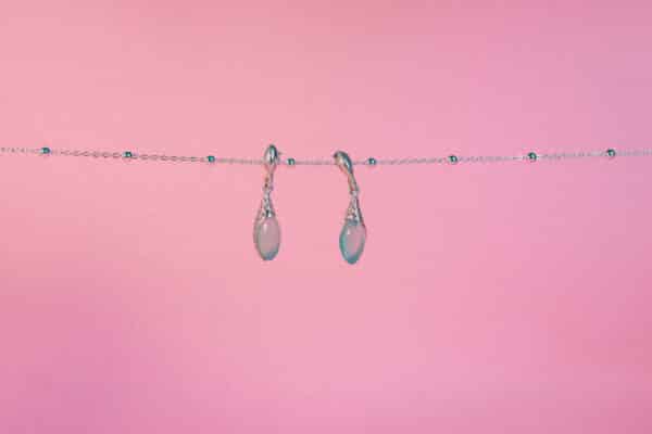 pendientes lagrima de onix cielo
