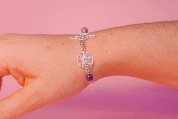 Pulsera triple proteccion amatista