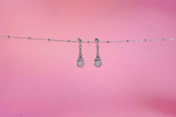 pendientes piedra luna elficos