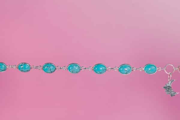 pulsera turquenita plata + luna consagrada