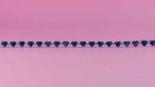 Pulsera corazones azules