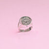 anillo doble medalla tetra y san benito ajustable - Imagen 3