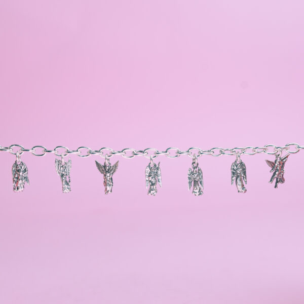 Pulsera 7 arcángeles plata de ley