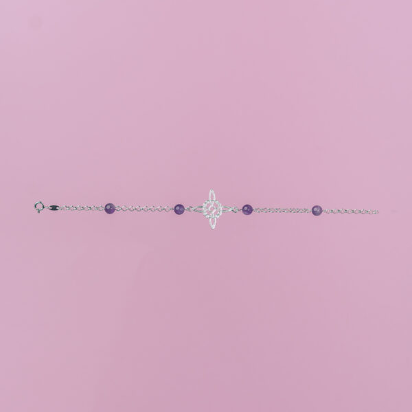 Pulsera nudo de bruja/amatista doble activado