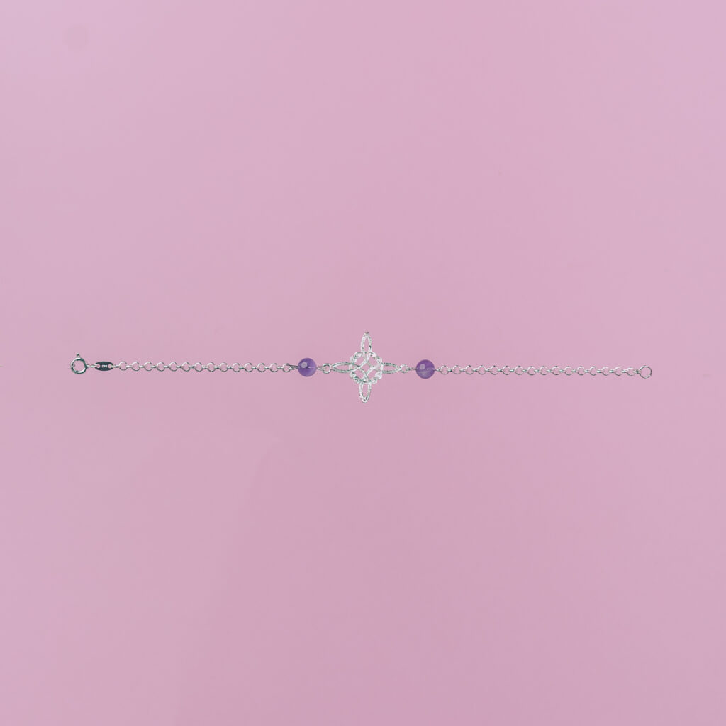 Pulsera nudo de bruja/amatista activada