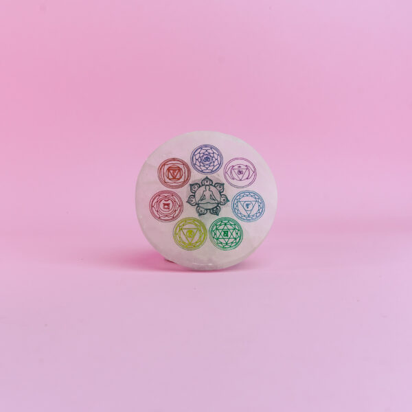 placa selenita 8 cm 7 chakras
