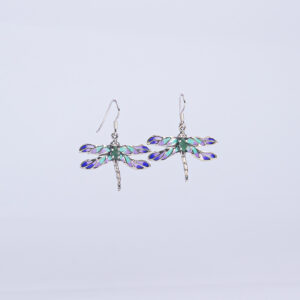 pendientes libelula violeta