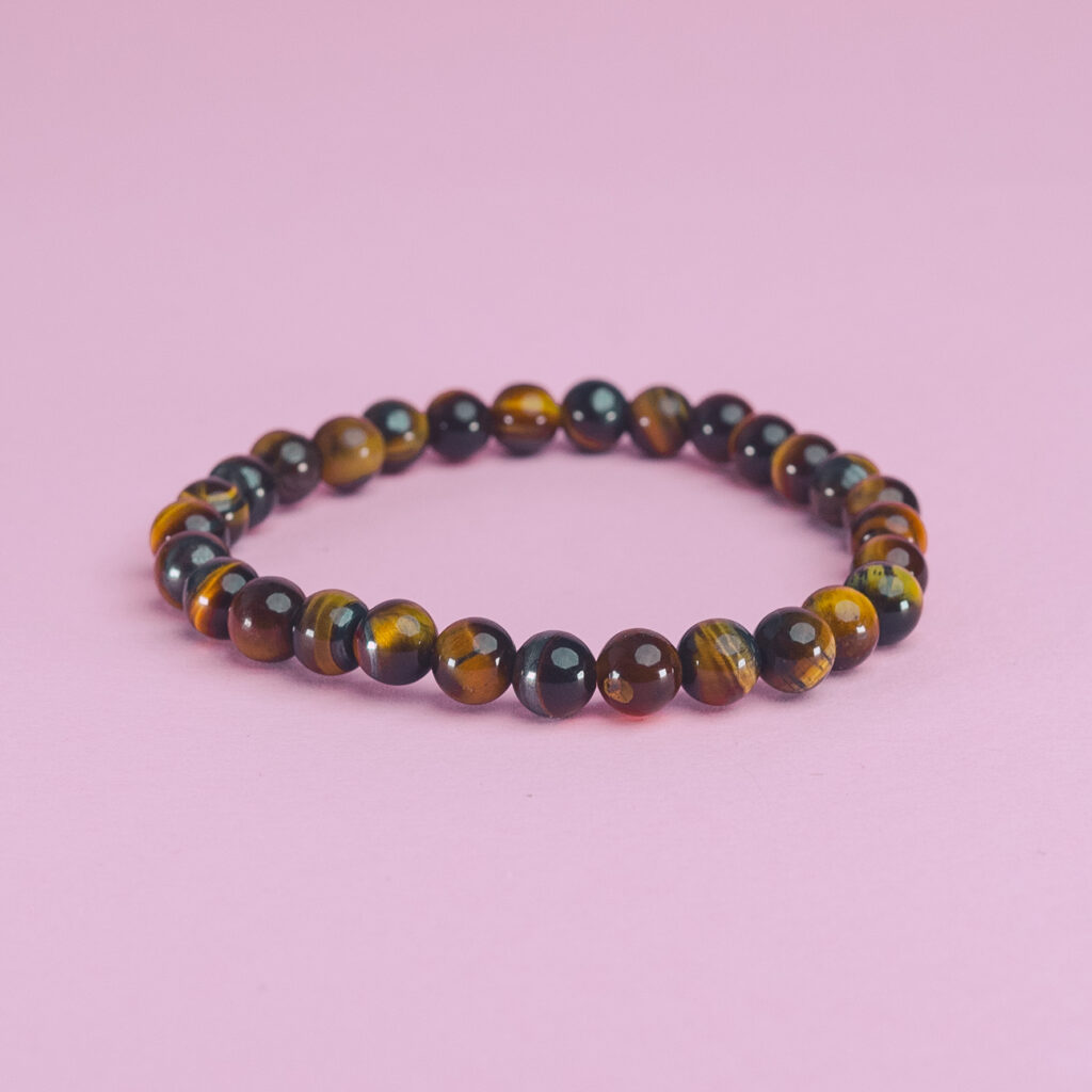 pulsera mineral 6mm ojo de tigre extra