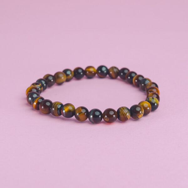 pulsera mineral 6mm ojo de tigre extra