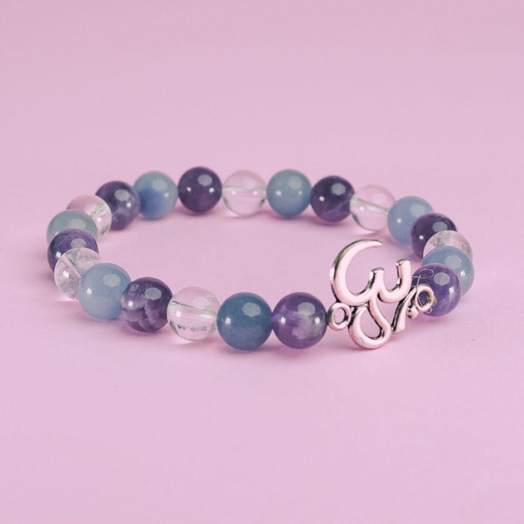 Pulsera aventurína cuarzo con ohm-8mm