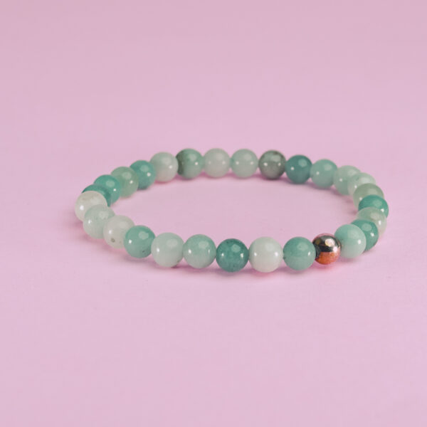 Pulsera bola amazonita plata