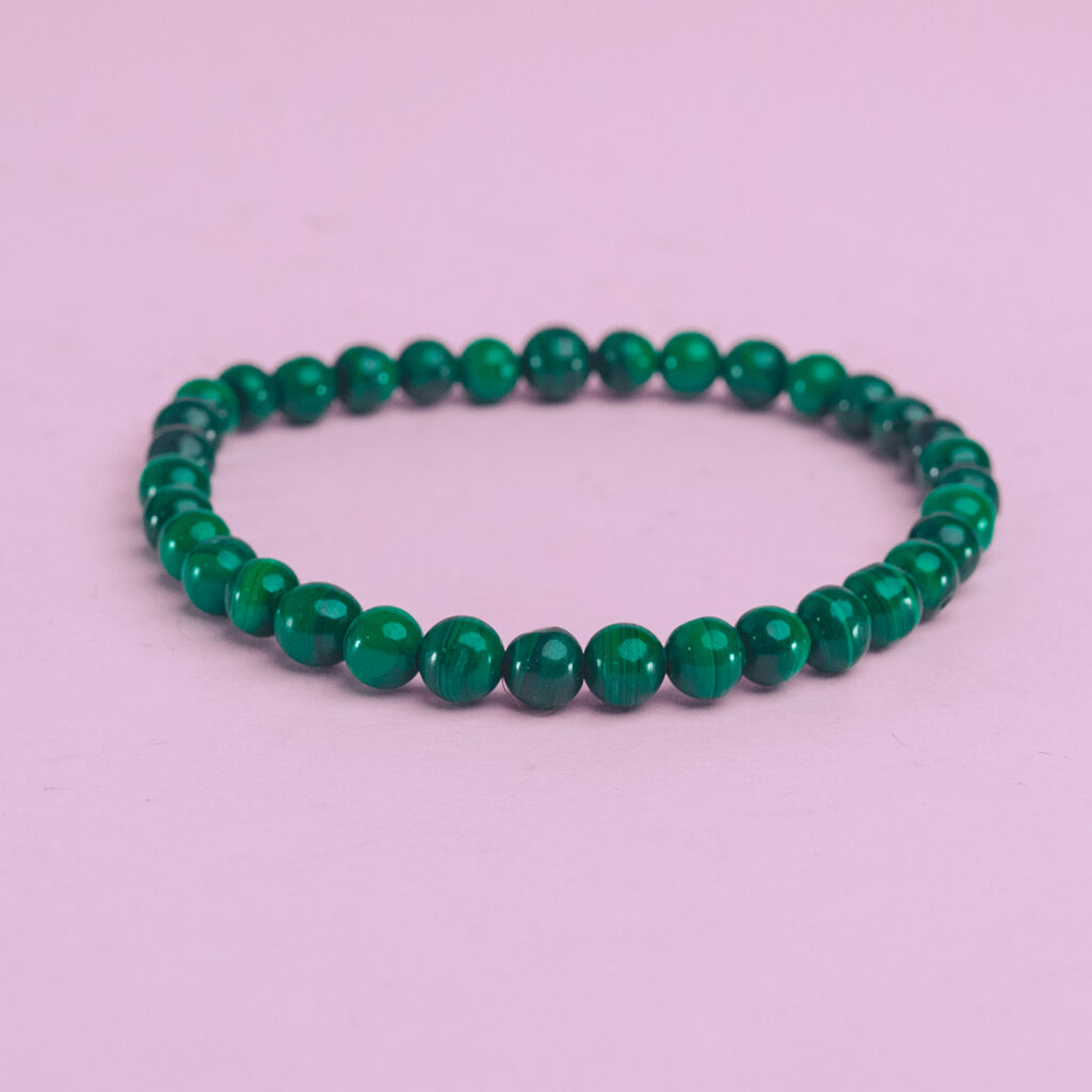 Pulsera bola 4 mm malaquita