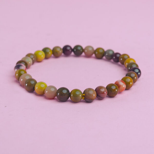 Pulsera bola 6 mm mokaita