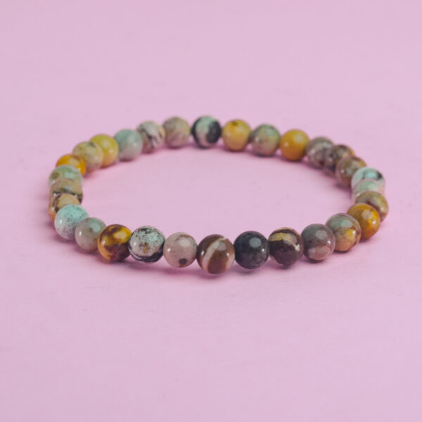 Pulsera bola 6 mm jaspe cacahuete