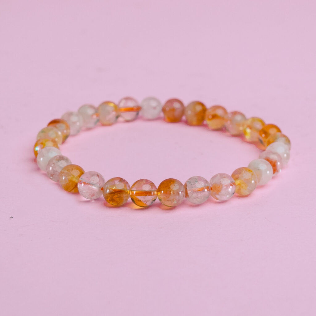 Pulsera bola 6 mm citrino