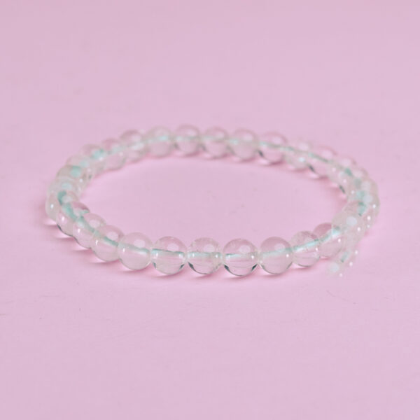 Pulsera bola 6 mm cuarzo blanco