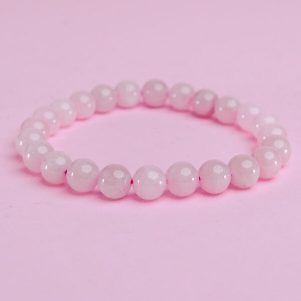 Pulsera bola 8 mm cuarzo rosa