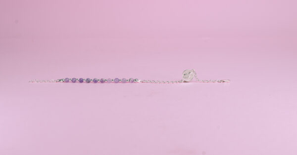 pulsera bola amatista y san judas tadeo plata