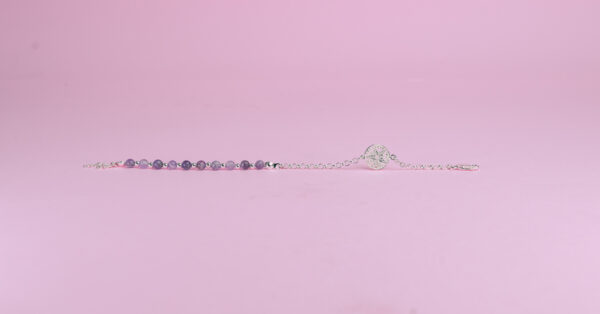 pulsera bola amatista y tetragrammaton plata