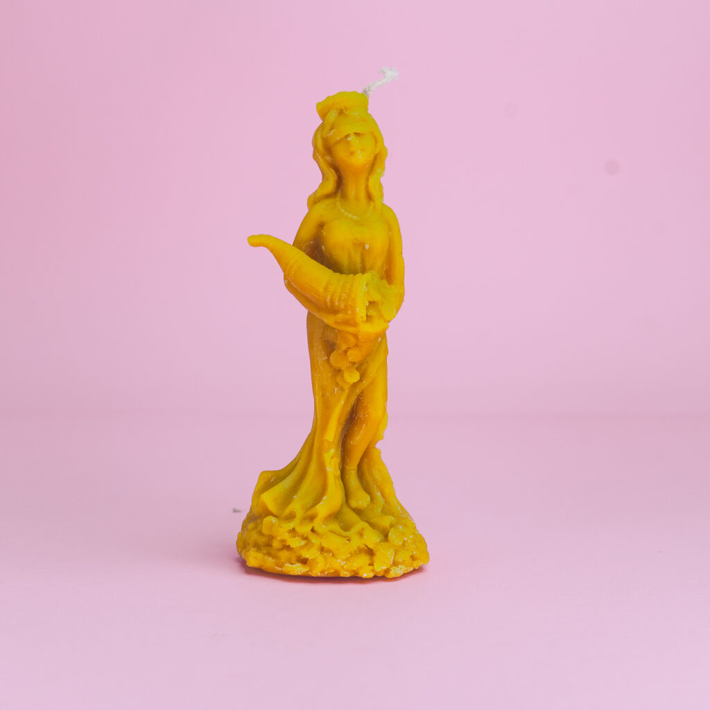 Vela de miel diosa de la fortuna