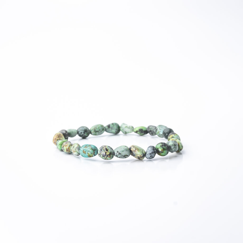 pulsera turquesa irregular 6 mm