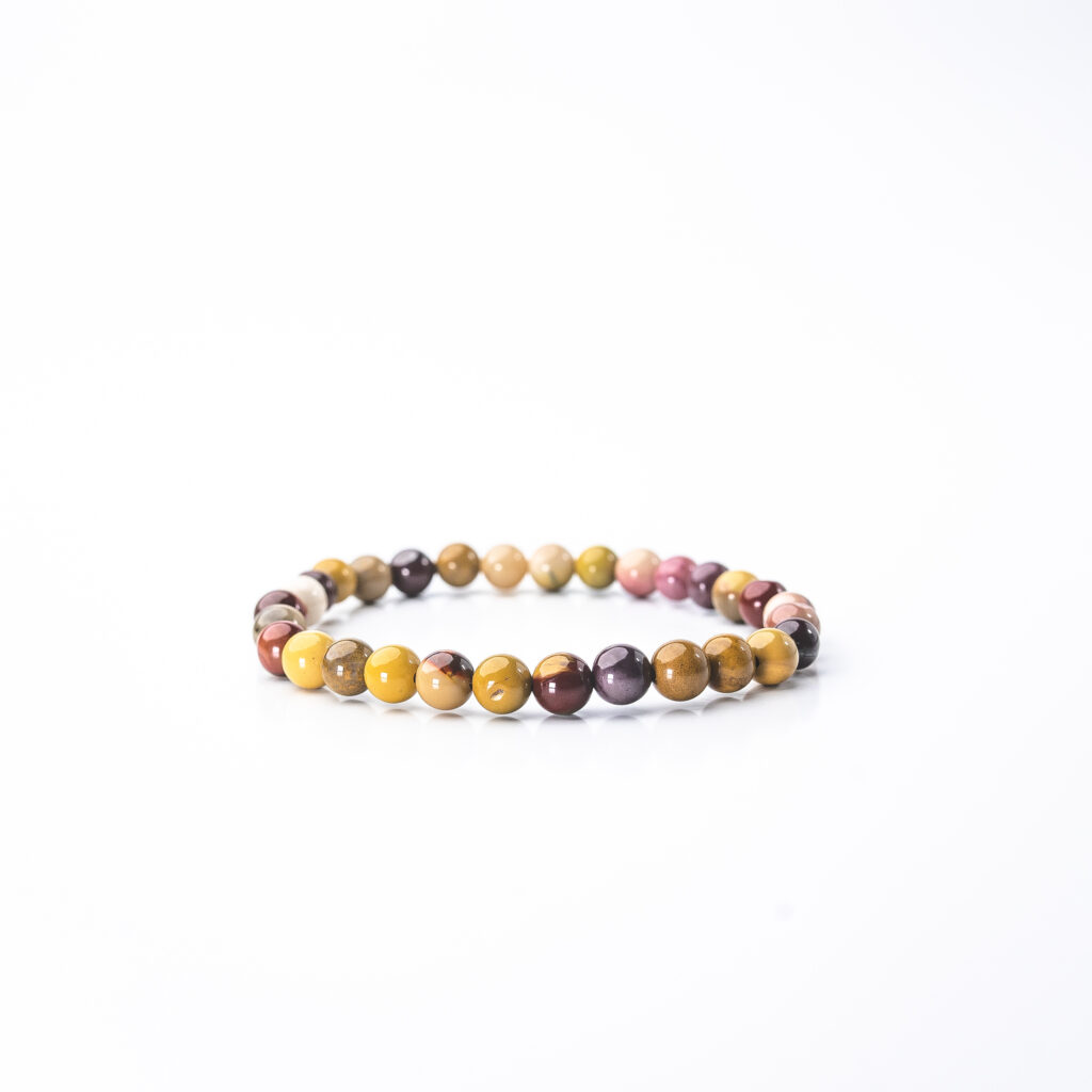 Pulsera bola 6 mm mokaita