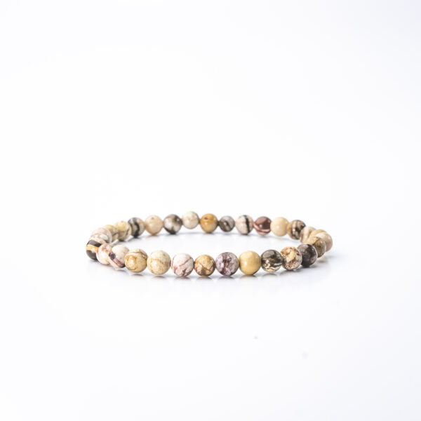 Pulsera bola 6 mm jaspe cacahuete
