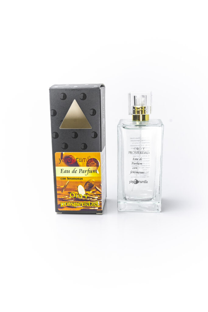 perfume con feromonas oro y prosperidad