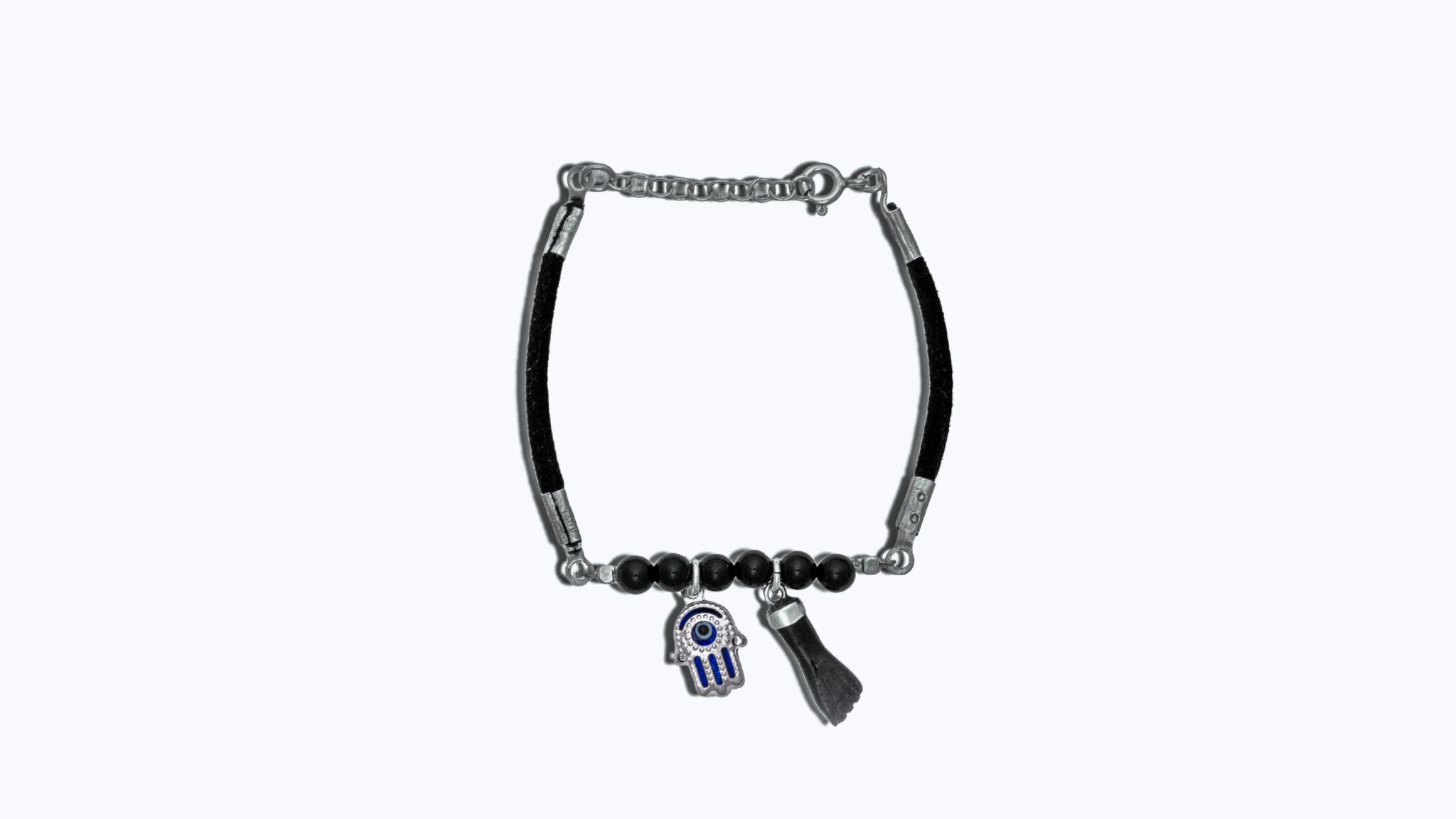 Pulsera infantil doble protección negra - elige tamaño