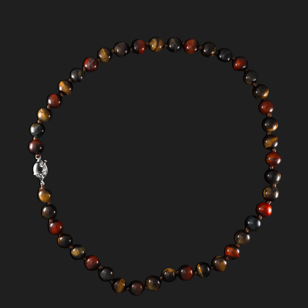 collar triple ojos natural 10 mm