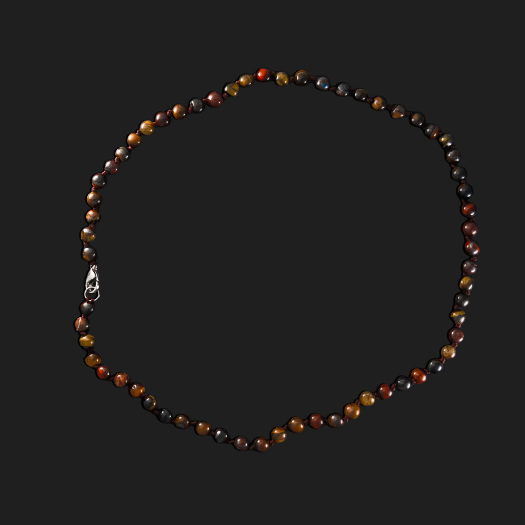 collar triple ojos natural 6 mm