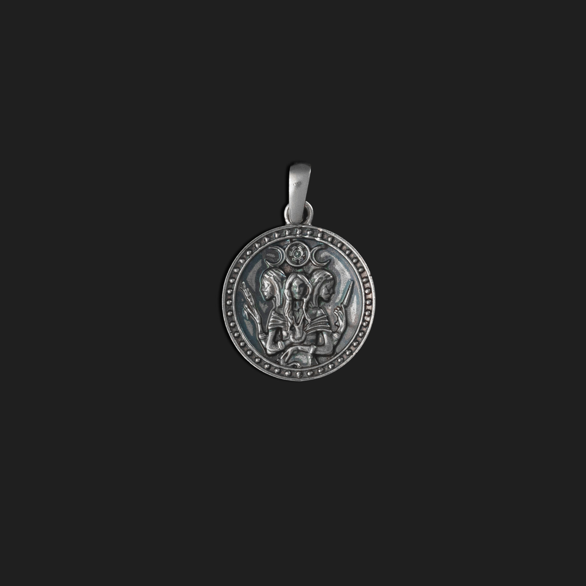 colgante triple diosa plata