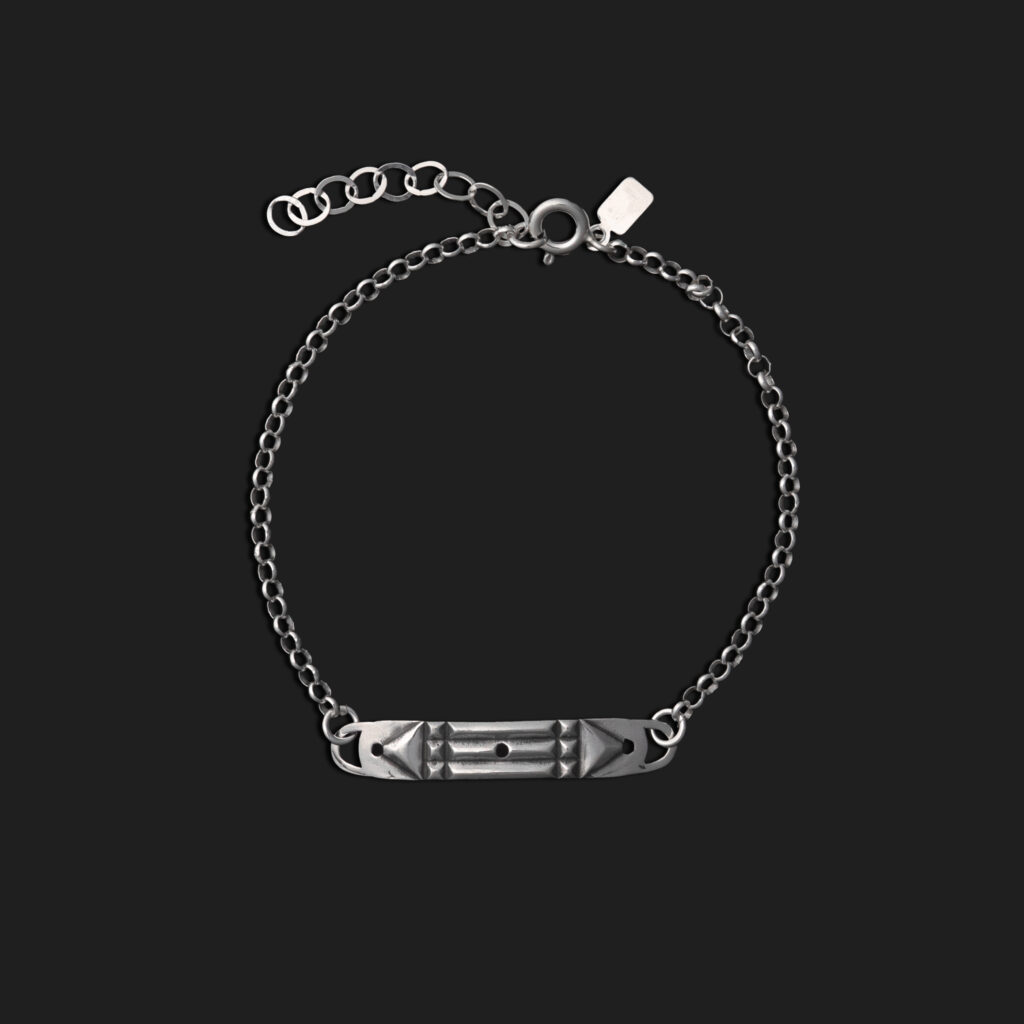 Pulsera Atlante plata de ley