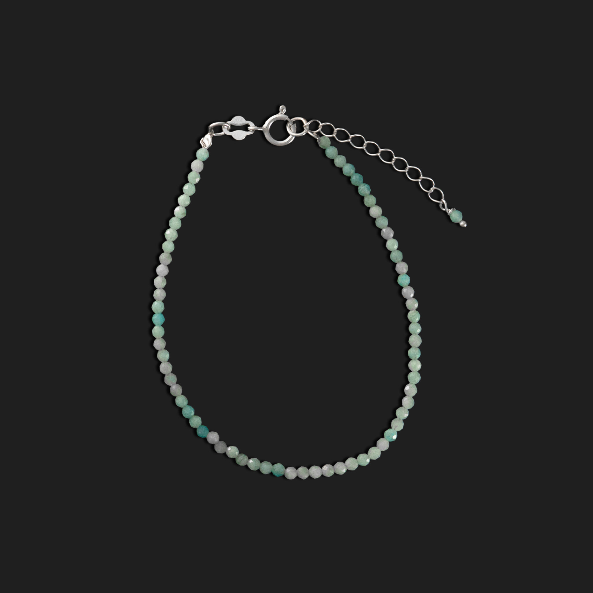 Pulsera amazonita plata