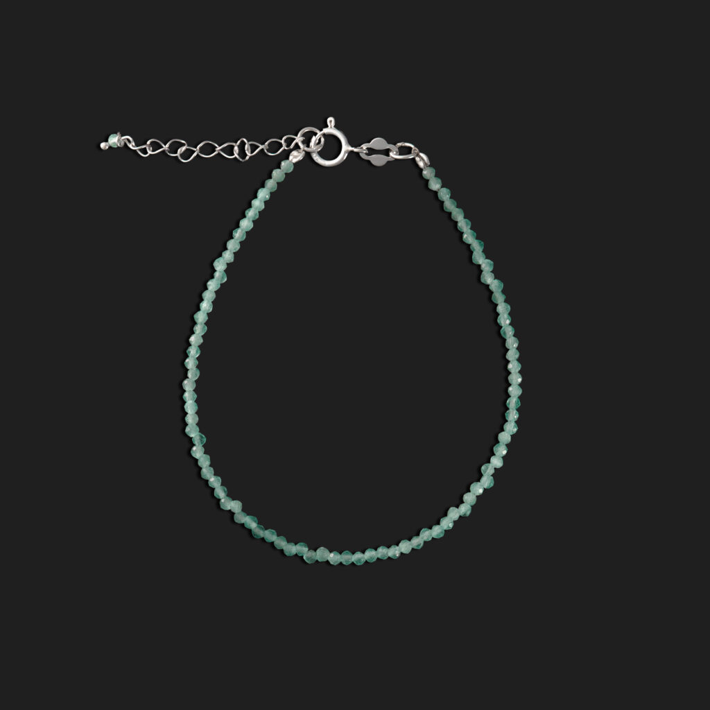 pulsera aguamarina plata