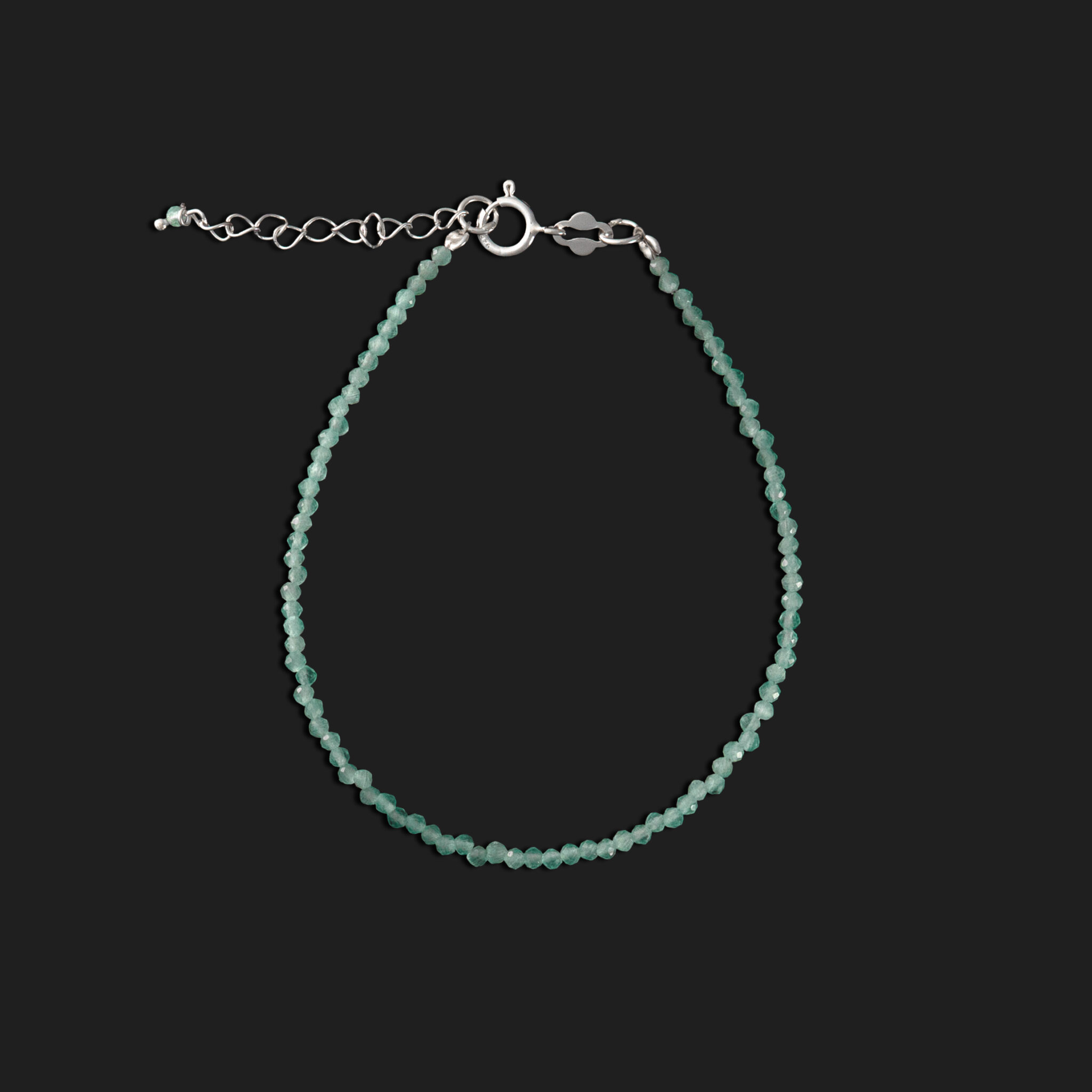 pulsera aguamarina plata