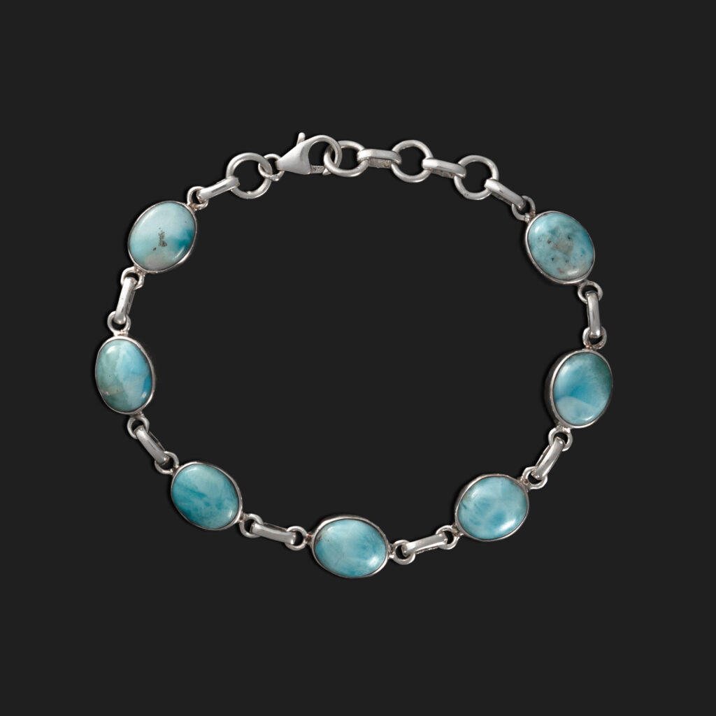 pulsera larimar ovalos
