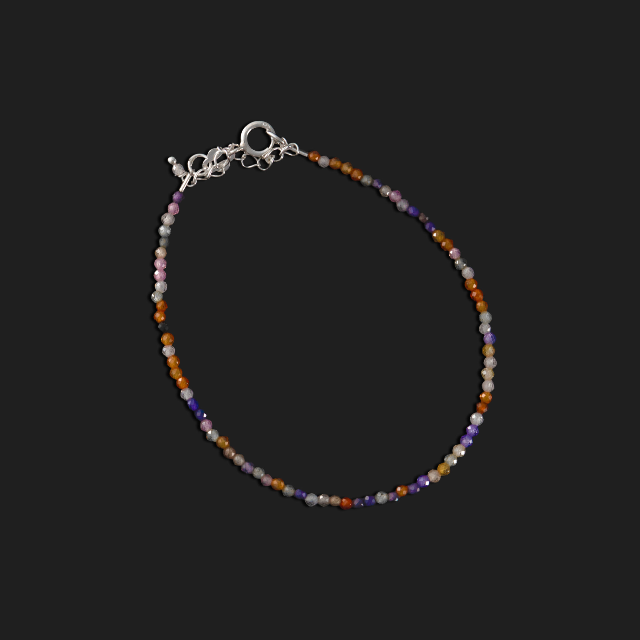 Pulsera multimineral plata
