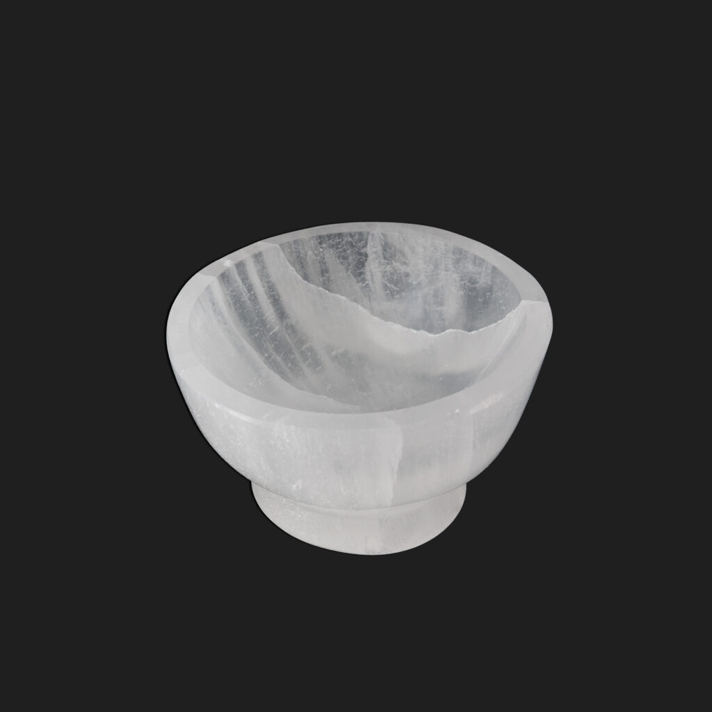 Cuenco de selenita 8 cm con base