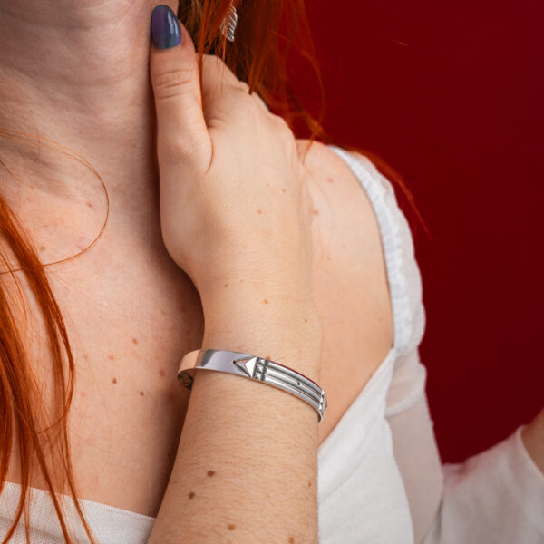 Brazalete Atlante en plata de ley - Imagen 3
