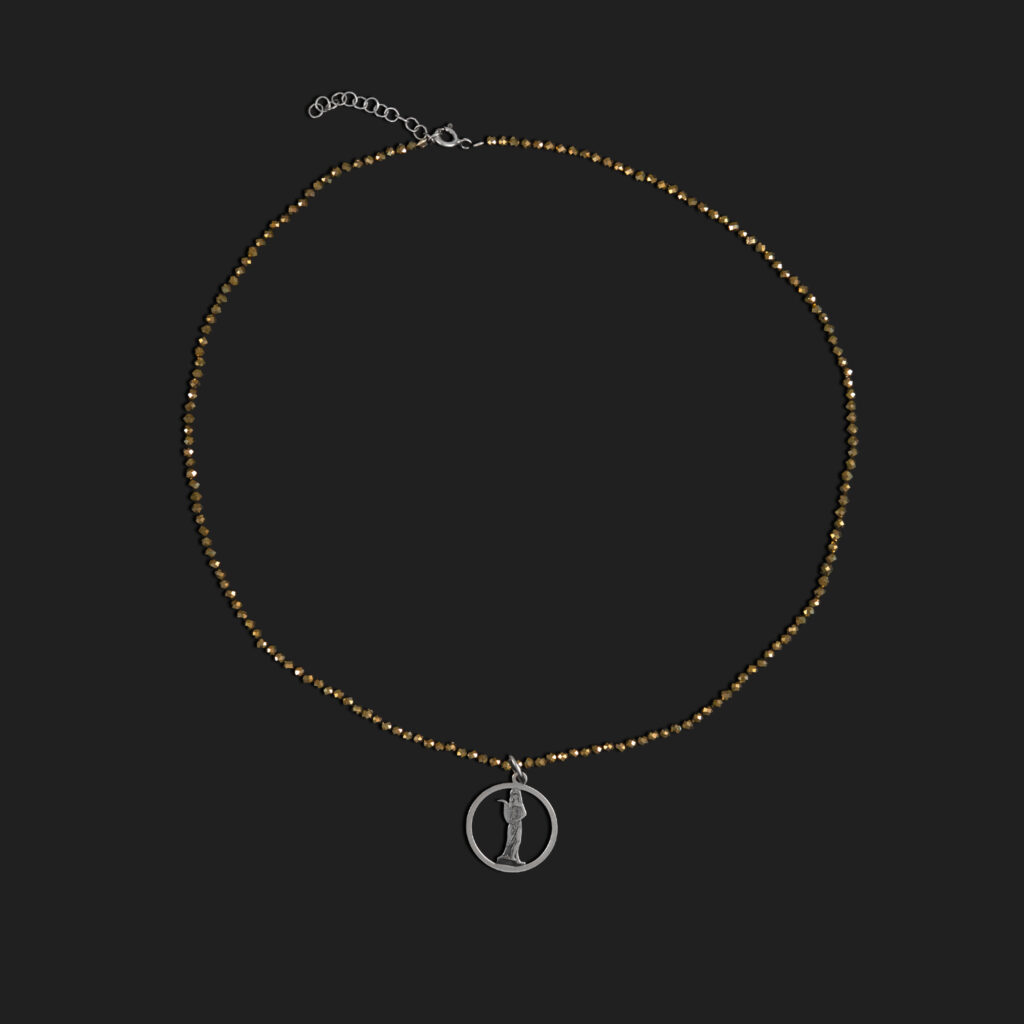 collar pirita diosa de la fortuna