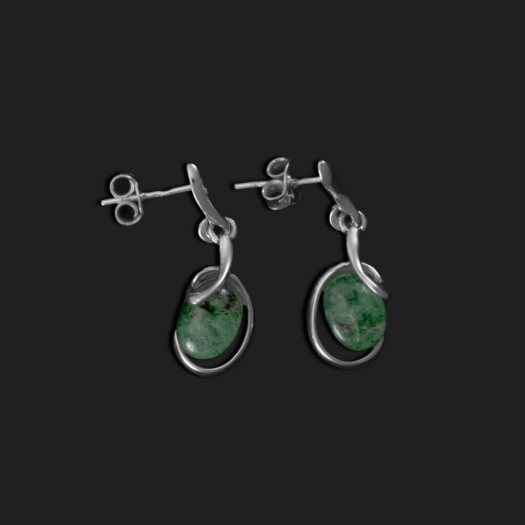 pendientes agata musgo
