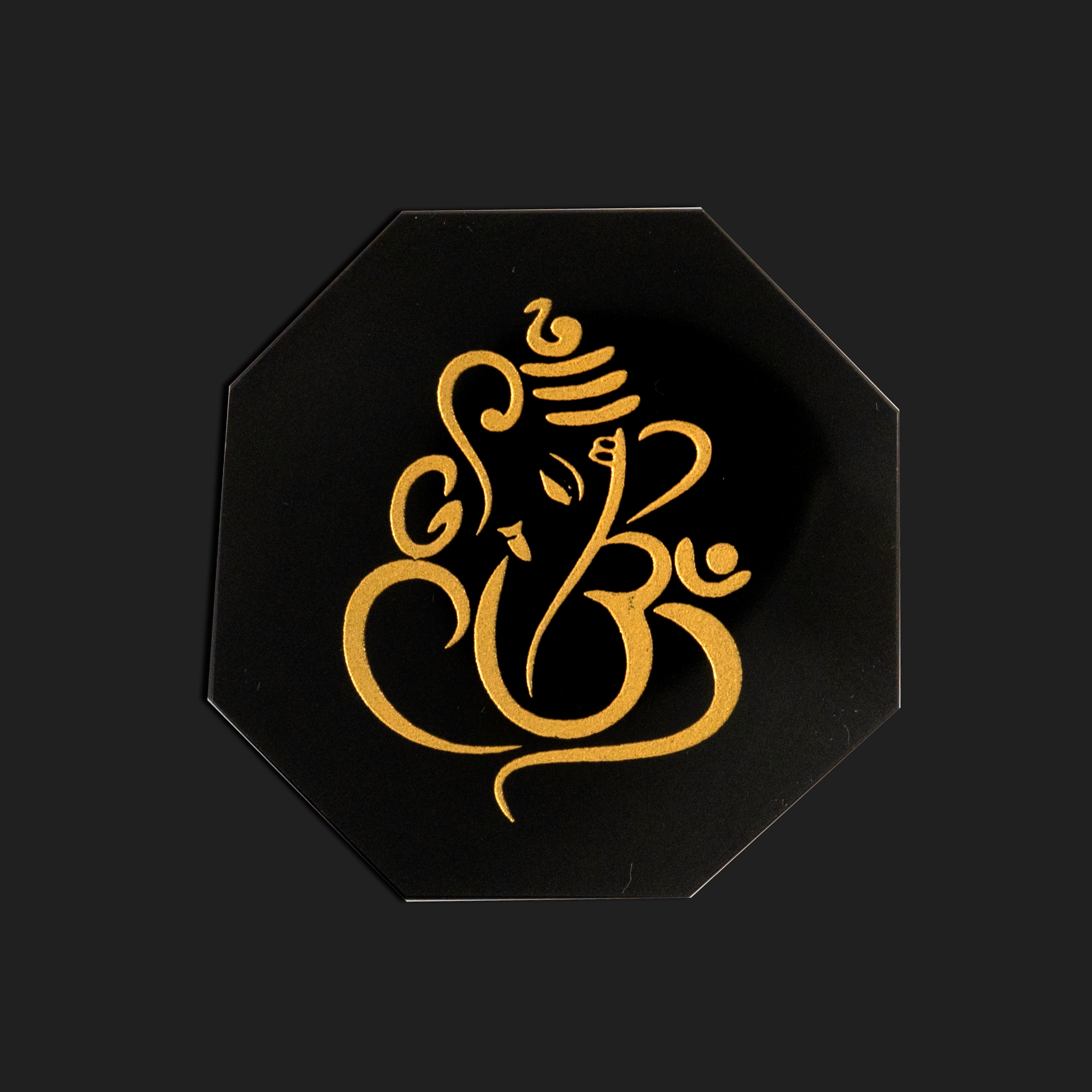 placa obsidiana ganesha 7 cm