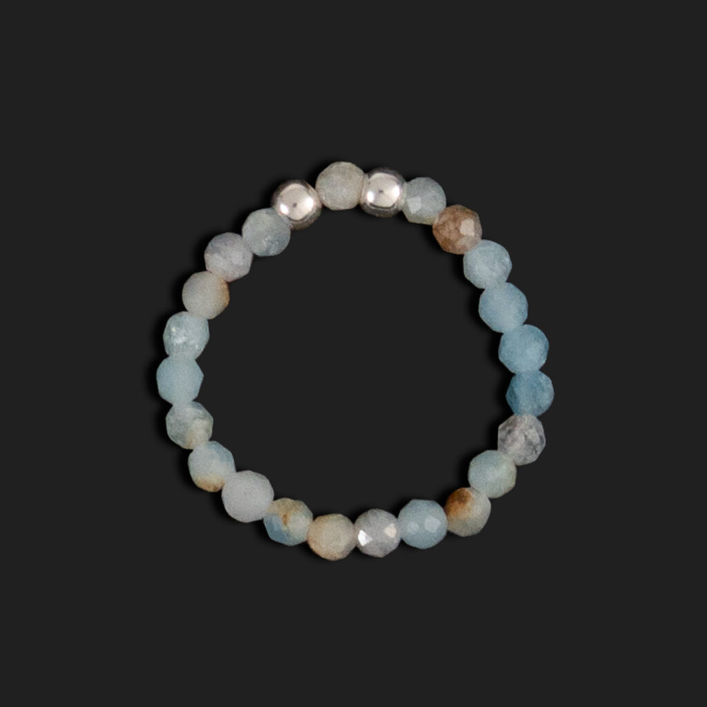 Anillo Elástico Aguamarina | Paz Interior