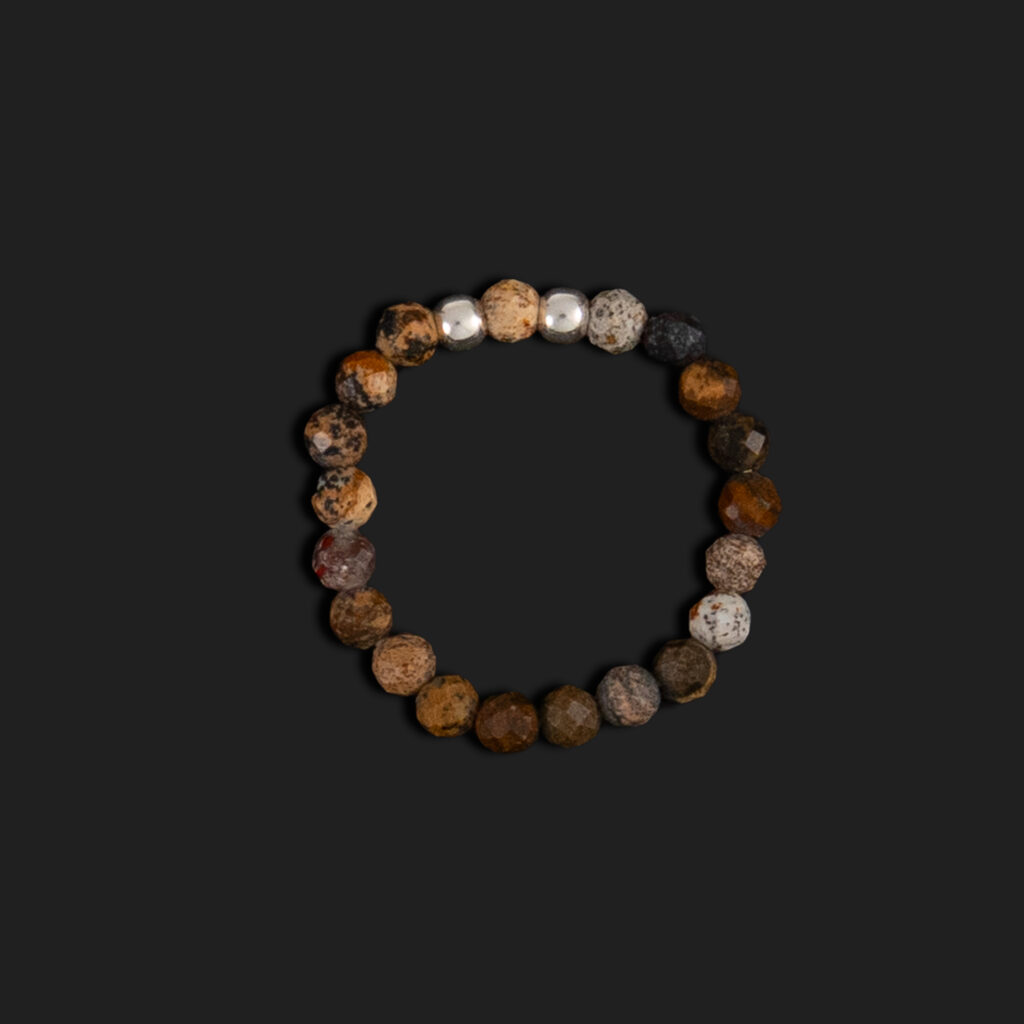 Anillo Elástico Jaspe Paisaje | Sanación Kármica