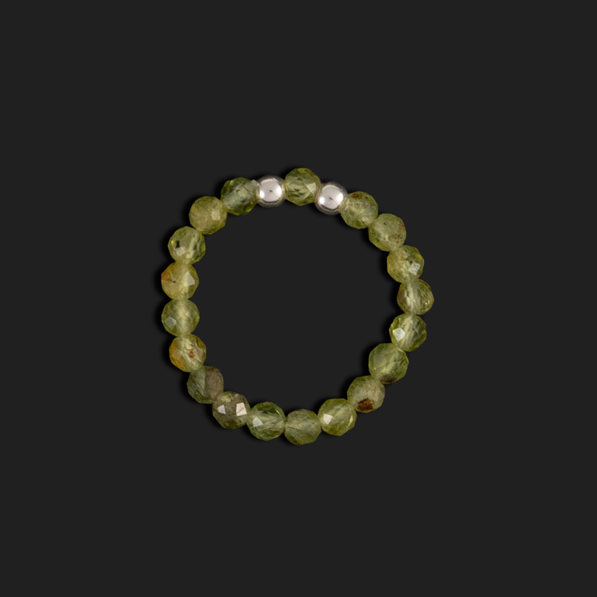 Anillo Elástico Olivino | Abundancia y Limpieza