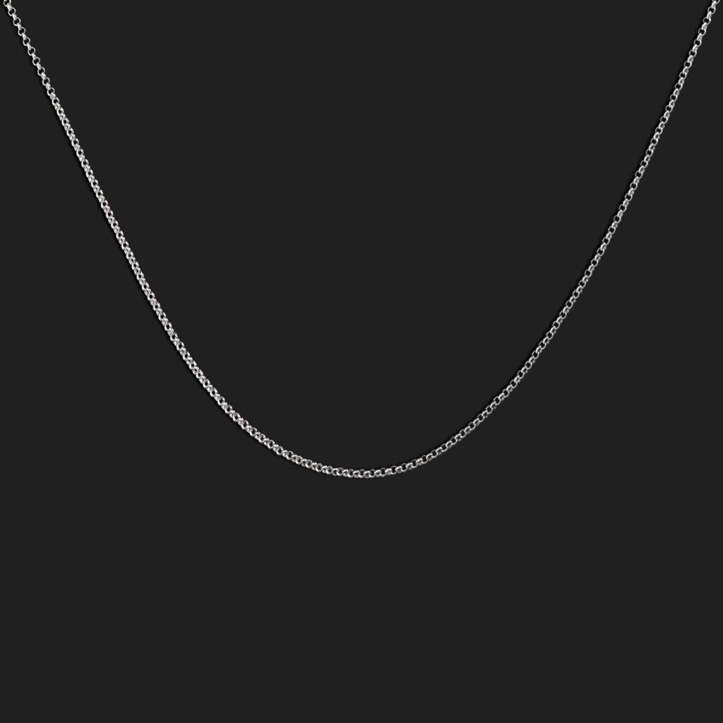 cadena de plata de ley lisa 0.5 mm