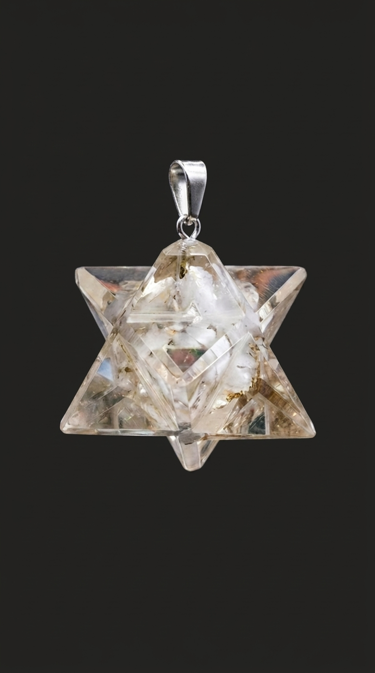 colgante merkaba orgonita de celestina