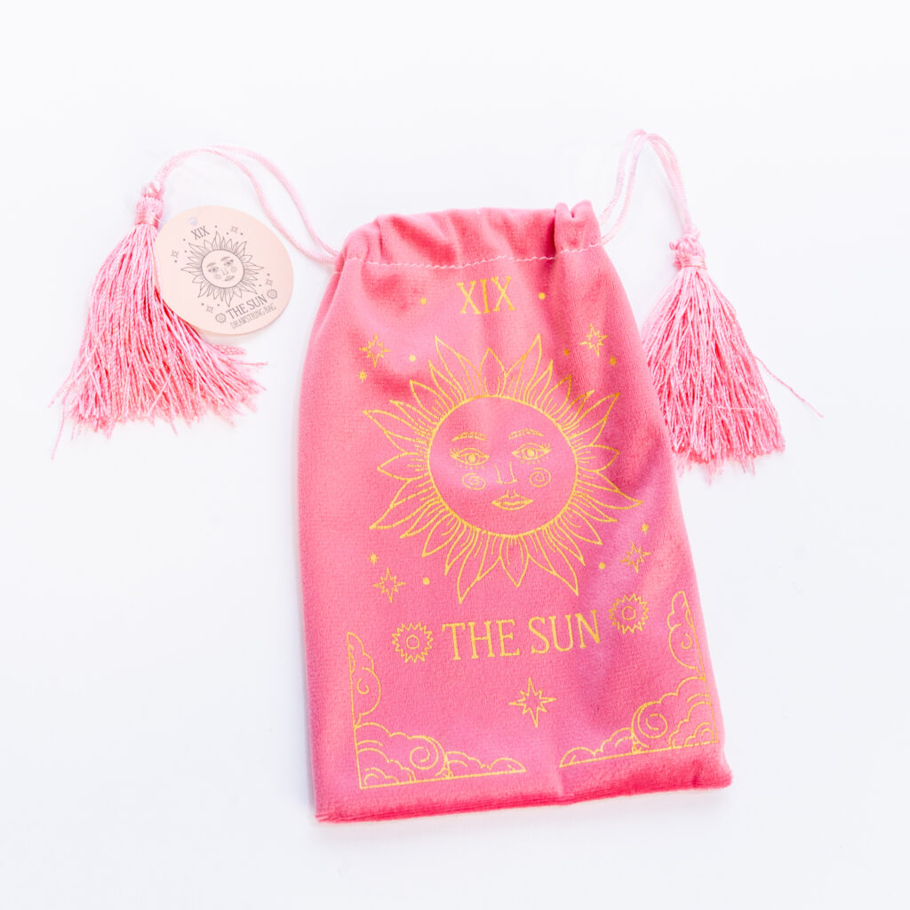 bolsa tarot rosa